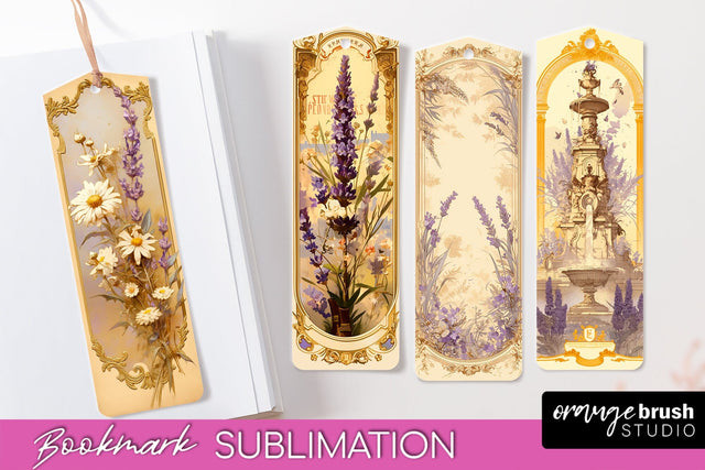 Vintage Scrapbook Bookmark Sublimation - Ephemera Bookmarks Sublimation OrangeBrushStudio 