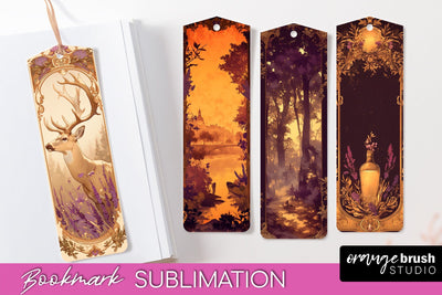 Vintage Scrapbook Bookmark Sublimation - Ephemera Bookmarks Sublimation OrangeBrushStudio 