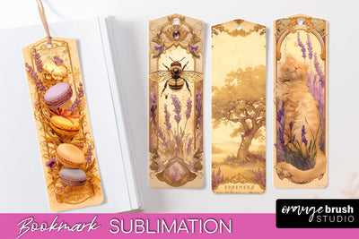 Vintage Scrapbook Bookmark Sublimation - Ephemera Bookmarks Sublimation OrangeBrushStudio 