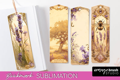 Vintage Scrapbook Bookmark Sublimation - Ephemera Bookmarks Sublimation OrangeBrushStudio 