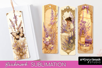 Vintage Scrapbook Bookmark Sublimation - Ephemera Bookmarks Sublimation OrangeBrushStudio 
