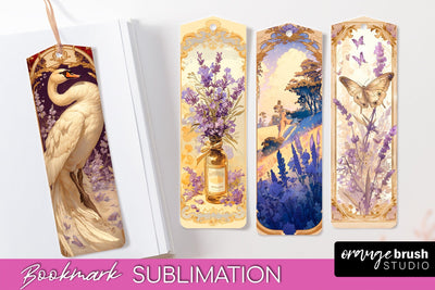 Vintage Scrapbook Bookmark Sublimation - Ephemera Bookmarks Sublimation OrangeBrushStudio 