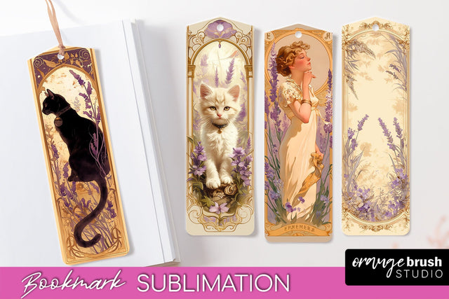 Vintage Scrapbook Bookmark Sublimation - Ephemera Bookmarks Sublimation OrangeBrushStudio 
