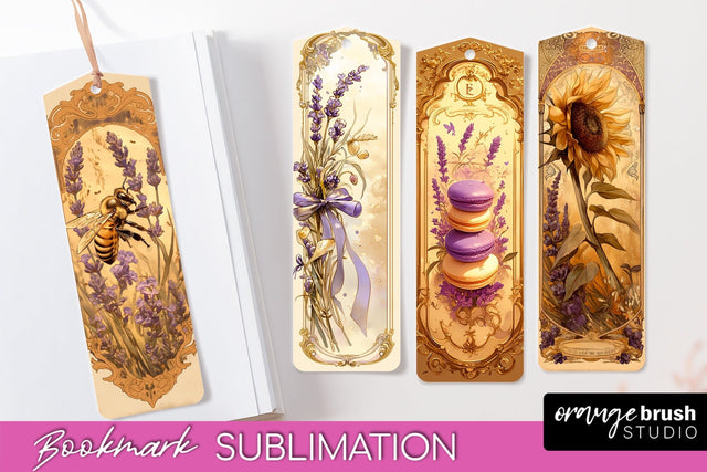 Vintage Scrapbook Bookmark Sublimation - Ephemera Bookmarks Sublimation OrangeBrushStudio 