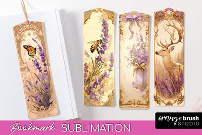 Vintage Scrapbook Bookmark Sublimation - Ephemera Bookmarks Sublimation OrangeBrushStudio 