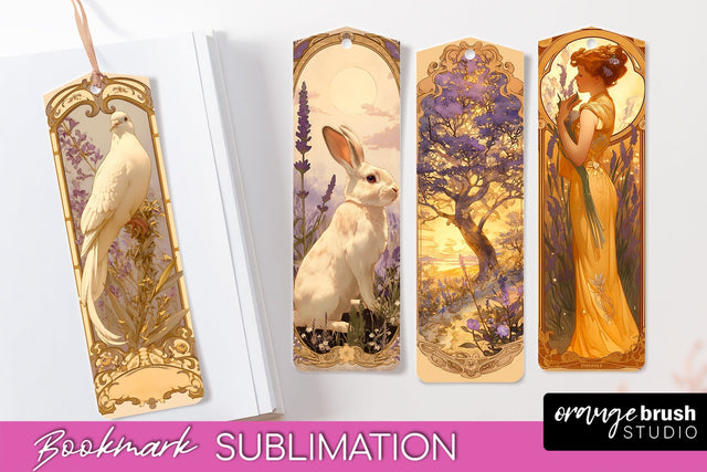 Vintage Scrapbook Bookmark Sublimation - Ephemera Bookmarks Sublimation OrangeBrushStudio 