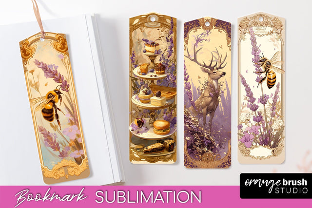 Vintage Scrapbook Bookmark Sublimation - Ephemera Bookmarks Sublimation OrangeBrushStudio 
