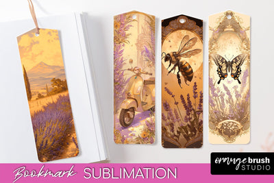 Vintage Scrapbook Bookmark Sublimation - Ephemera Bookmarks Sublimation OrangeBrushStudio 