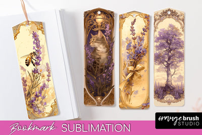 Vintage Scrapbook Bookmark Sublimation - Ephemera Bookmarks Sublimation OrangeBrushStudio 