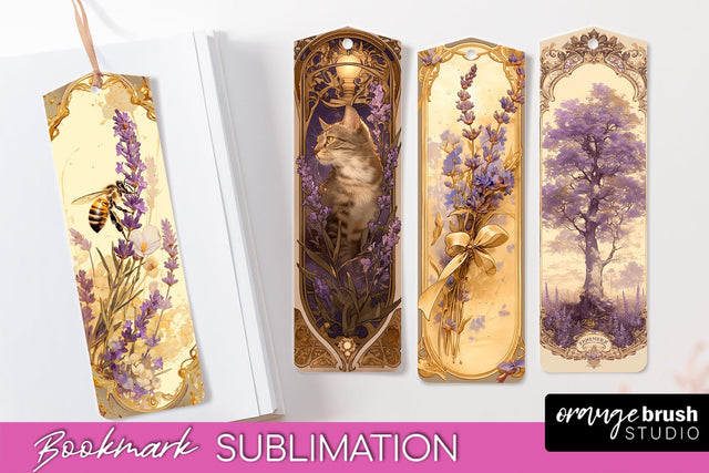 Vintage Scrapbook Bookmark Sublimation - Ephemera Bookmarks Sublimation OrangeBrushStudio 