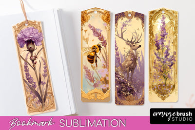 Vintage Scrapbook Bookmark Sublimation - Ephemera Bookmarks Sublimation OrangeBrushStudio 