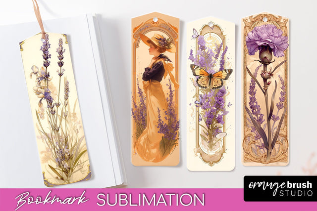 Vintage Scrapbook Bookmark Sublimation - Ephemera Bookmarks Sublimation OrangeBrushStudio 