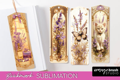 Vintage Scrapbook Bookmark Sublimation - Ephemera Bookmarks Sublimation OrangeBrushStudio 