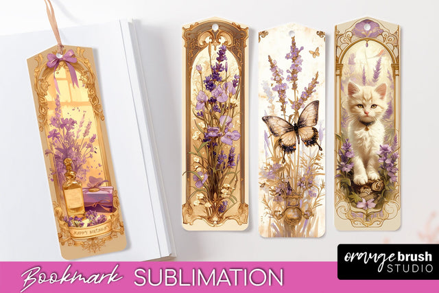 Vintage Scrapbook Bookmark Sublimation - Ephemera Bookmarks Sublimation OrangeBrushStudio 