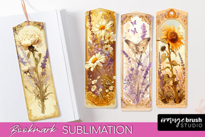 Vintage Scrapbook Bookmark Sublimation - Ephemera Bookmarks Sublimation OrangeBrushStudio 