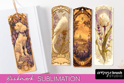 Vintage Scrapbook Bookmark Sublimation - Ephemera Bookmarks Sublimation OrangeBrushStudio 