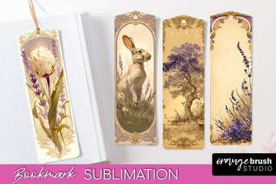 Vintage Scrapbook Bookmark Sublimation - Ephemera Bookmarks Sublimation OrangeBrushStudio 