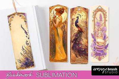 Vintage Scrapbook Bookmark Sublimation - Ephemera Bookmarks Sublimation OrangeBrushStudio 