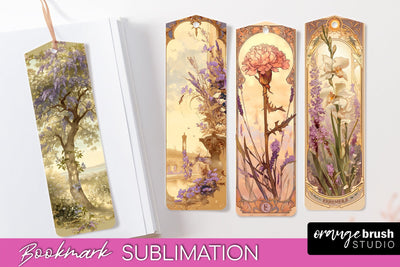 Vintage Scrapbook Bookmark Sublimation - Ephemera Bookmarks Sublimation OrangeBrushStudio 