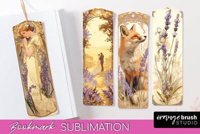 Vintage Scrapbook Bookmark Sublimation - Ephemera Bookmarks Sublimation OrangeBrushStudio 