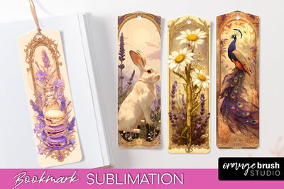 Vintage Scrapbook Bookmark Sublimation - Ephemera Bookmarks Sublimation OrangeBrushStudio 