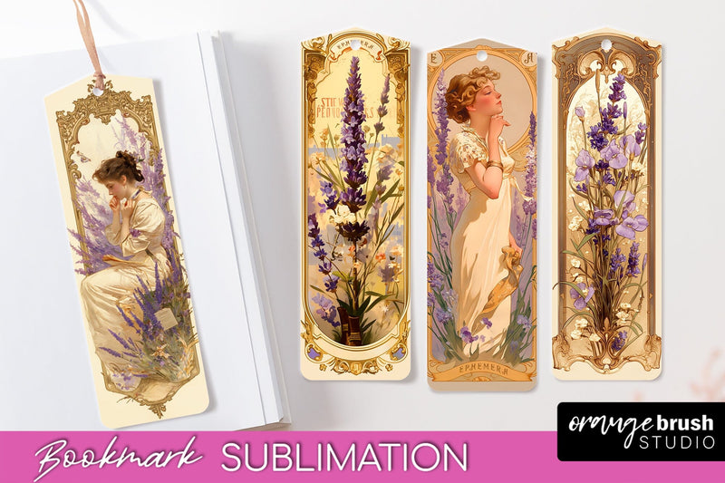 Vintage Scrapbook Bookmark Sublimation - Ephemera Bookmarks Sublimation OrangeBrushStudio 