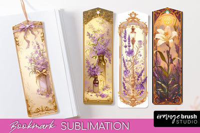 Vintage Scrapbook Bookmark Sublimation - Ephemera Bookmarks Sublimation OrangeBrushStudio 