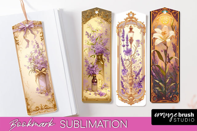 Vintage Scrapbook Bookmark Sublimation - Ephemera Bookmarks Sublimation OrangeBrushStudio 