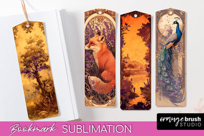 Vintage Scrapbook Bookmark Sublimation - Ephemera Bookmarks Sublimation OrangeBrushStudio 