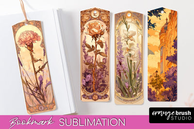 Vintage Scrapbook Bookmark Sublimation - Ephemera Bookmarks Sublimation OrangeBrushStudio 