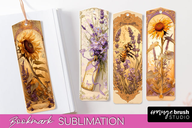 Vintage Scrapbook Bookmark Sublimation - Ephemera Bookmarks Sublimation OrangeBrushStudio 