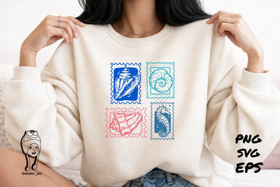 Vintage Sea Life Aesthetic Stamp SVG dadan_pm 