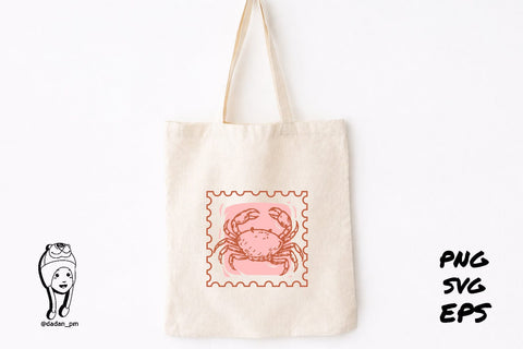 Vintage Sea Life Aesthetic Stamp SVG dadan_pm 