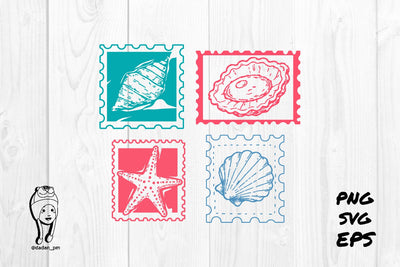 Vintage Sea Life Aesthetic Stamp SVG dadan_pm 