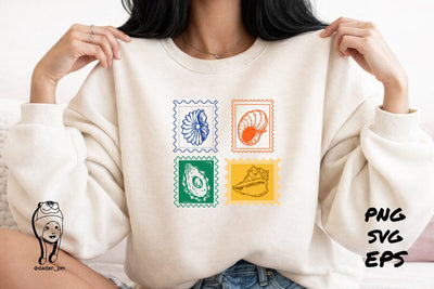 Vintage Sea Life Aesthetic Stamp SVG dadan_pm 