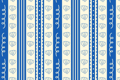 Vintage Seashell Seamless Patterns & Digital Papers Digital Pattern Rin Green 