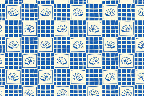 Vintage Seashell Seamless Patterns & Digital Papers Digital Pattern Rin Green 