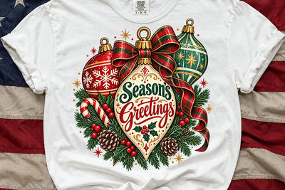 Vintage Seasons Greetings Christmas PNG SVG DesignDestine 