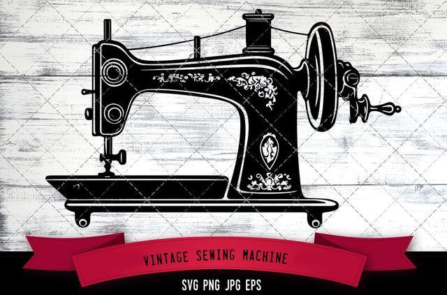 Vintage Sewing Machine SVG SVG Loveleen Kaur 