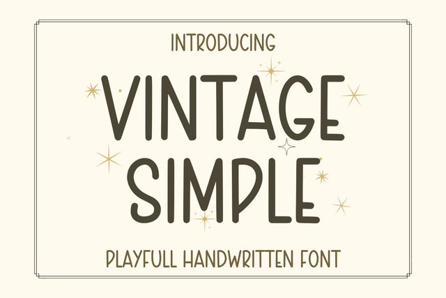 Vintage Simple - Cute Handwritten Font Font Masyafi Studio 