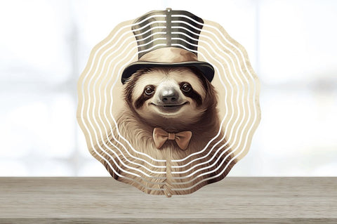 Vintage Sloth Wind Spinner Sublimation Regulrcrative 