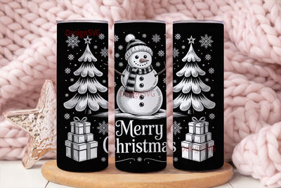 Vintage Snowman Christmas 20oz Tumbler Sublimation DesignSVG 