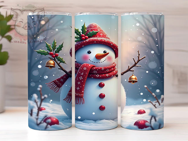 Vintage Snowman, Christmas Tumbler PNG, Holiday Drinkware, Sublimation Design, Winter Decor, Festive Gift, Cute Snowman Tumbler Sublimation Lara' s Designs 