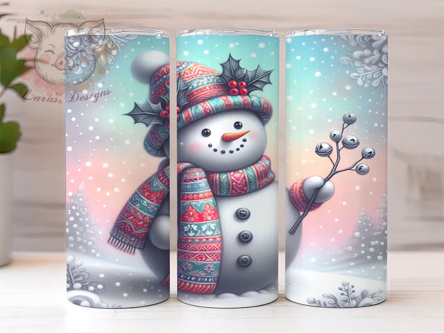 Vintage Snowman, Christmas Tumbler PNG, Holiday Drinkware, Sublimation Design, Winter Decor, Festive Gift, Cute Snowman Tumbler Sublimation Lara' s Designs 