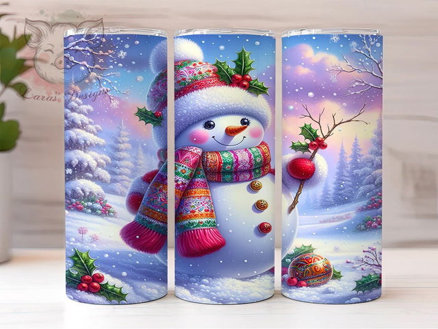 Vintage Snowman, Christmas Tumbler PNG, Holiday Drinkware, Sublimation Design, Winter Decor, Festive Gift, Cute Snowman Tumbler Sublimation Lara' s Designs 