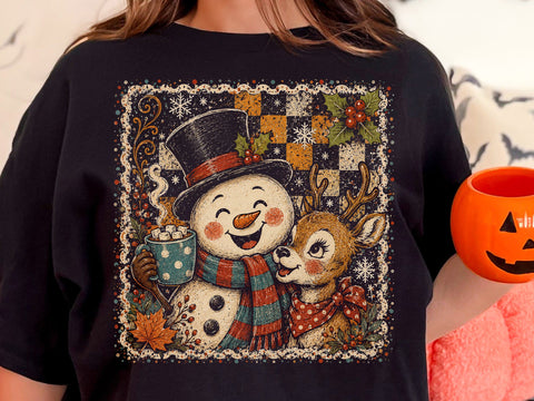 Vintage Snowman Halloween PNG Bundle SVG DesignDestine 