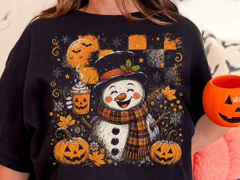 Vintage Snowman Halloween PNG Bundle SVG DesignDestine 