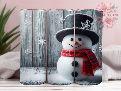 Vintage Snowman Tumbler, Christmas Sublimation Wrap, 20oz Holiday Drinkware, Retro Snowman Art, Festive Tumbler Design, Winter Wonderland Wrap, Digital Download Sublimation Li Zamperini 