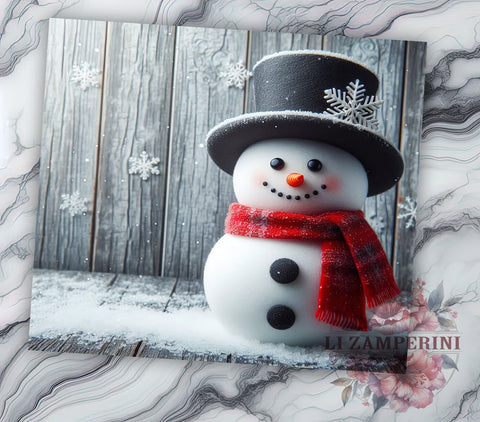 Vintage Snowman Tumbler, Christmas Sublimation Wrap, 20oz Holiday Drinkware, Retro Snowman Art, Festive Tumbler Design, Winter Wonderland Wrap, Digital Download Sublimation Li Zamperini 