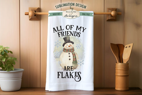 Vintage Snowman Winter Kitchen Towel Sublimation Designs Sublimation Ewe-N-Me Designs 
